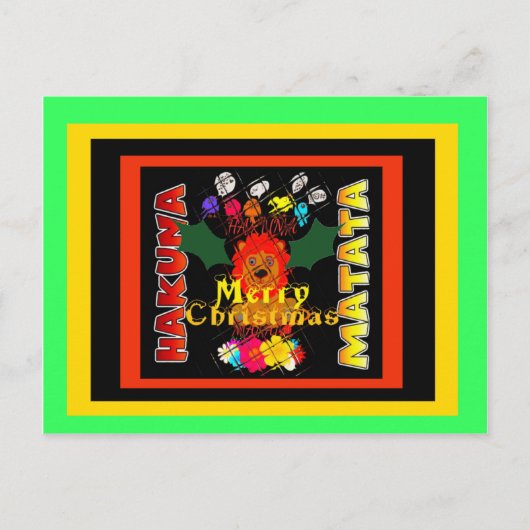 メリークリスマスと新年おめでとう シーズンポストカード (正面)