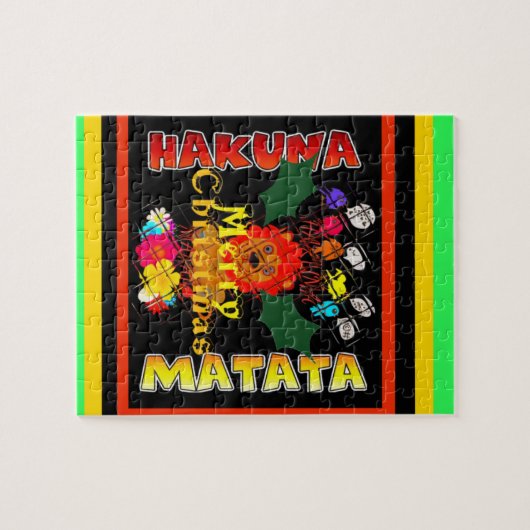 メリークリスマスと新年おめでとう ジグソーパズル (横)