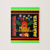 メリークリスマスと新年おめでとう ジグソーパズル (縦)