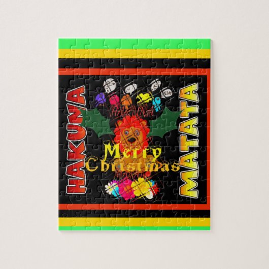 メリークリスマスと新年おめでとう ジグソーパズル (縦)