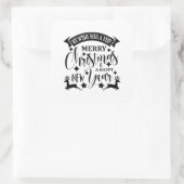 メリークリスマスと新年おめでとう スクエアシール (バッグ)