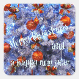 メリークリスマスと新年おめでとう！ スクエアシール