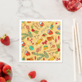 メリークリスマスと新年おめでとう スタンダードカクテルナプキン (インサイチュ)