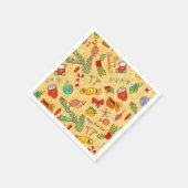 メリークリスマスと新年おめでとう スタンダードカクテルナプキン (角)