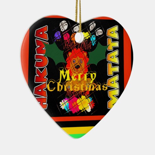 メリークリスマスと新年おめでとう セラミックオーナメント (右)