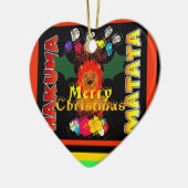 メリークリスマスと新年おめでとう セラミックオーナメント (左)