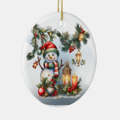 メリークリスマスと新年おめでとう! セラミックオーナメント (右)