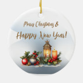 メリークリスマスと新年おめでとう! セラミックオーナメント (裏面)