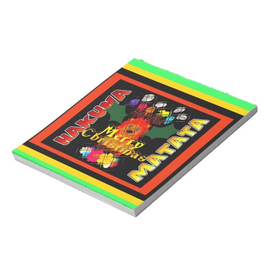 メリークリスマスと新年おめでとう ノートパッド (回転)