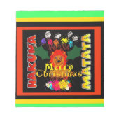 メリークリスマスと新年おめでとう ノートパッド (正面)