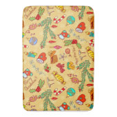 メリークリスマスと新年おめでとう バスマット (正面縦)