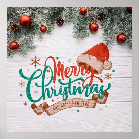 メリークリスマスと新年おめでとう ポスター (正面)
