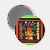 メリークリスマスと新年おめでとう マグネット (正面/裏面)