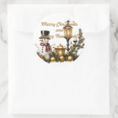 メリークリスマスと新年おめでとう！ ラウンドシール (バッグ)