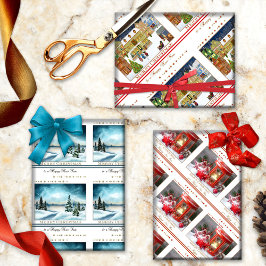 メリークリスマスと新年おめでとう ラッピングペーパーシート