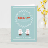 メリークリスマスと新年おめでとう |名前の追加 カード (黄色い花)