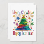 メリークリスマスと新年おめでとう 招待状 (正面/裏面)