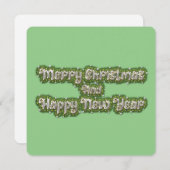 メリークリスマスと新年おめでとう 招待状 (正面/裏面)
