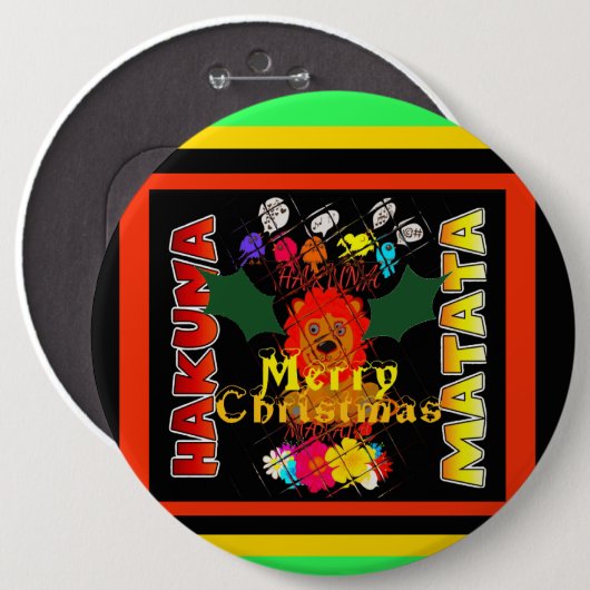 メリークリスマスと新年おめでとう 缶バッジ (正面&裏面)