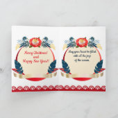 メリークリスマスと新年おめでとう！2025青い鳥 シーズンカード (内部)