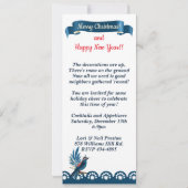 メリークリスマスと新年おめでとう！2025青い鳥 招待状 (裏面)