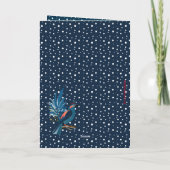 メリークリスマスと新年おめでとう!2025青い鳥 箔シーズンカード (裏面)