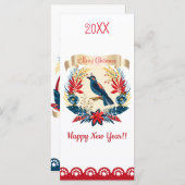 メリークリスマスと新年おめでとう！20XX青い鳥 (正面/裏面)