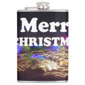 メリークリスマスと新年のあいさつ フラスク (正面)