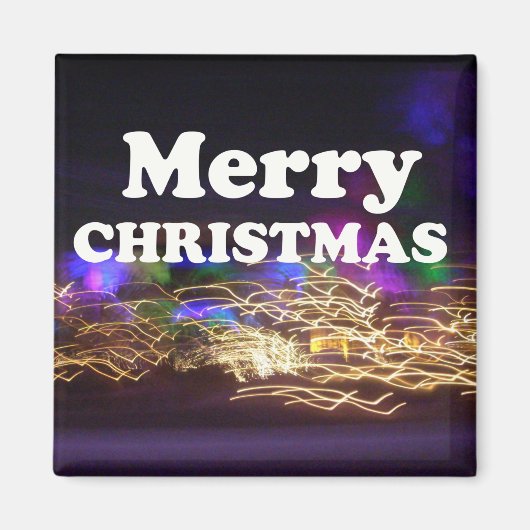 メリークリスマスと新年のあいさつ マグネット (正面)