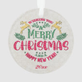 メリークリスマスと新年のあけましておめでとうございます オーナメント (裏面)