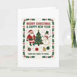 メリークリスマスと新年のあけましておめでとうございます カード