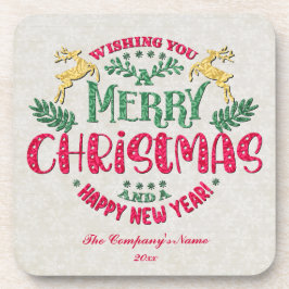メリークリスマスと新年のあけましておめでとうございます コースター