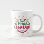 メリークリスマスと新年のあけましておめでとうございます ジャンボコーヒーマグカップ (右)