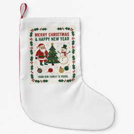 メリークリスマスと新年のあけましておめでとうございます スモールクリスマスストッキング