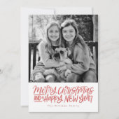 メリークリスマスと新年の手紙 シーズンカード (正面)