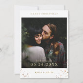 メリークリスマスと日付の保存 招待状 (正面)