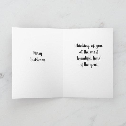 「メリークリスマスと本当に嬉しい新年」 カード (内部)