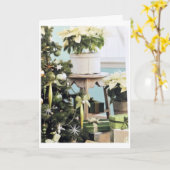 「メリークリスマスと本当に嬉しい新年」 カード (黄色い花)