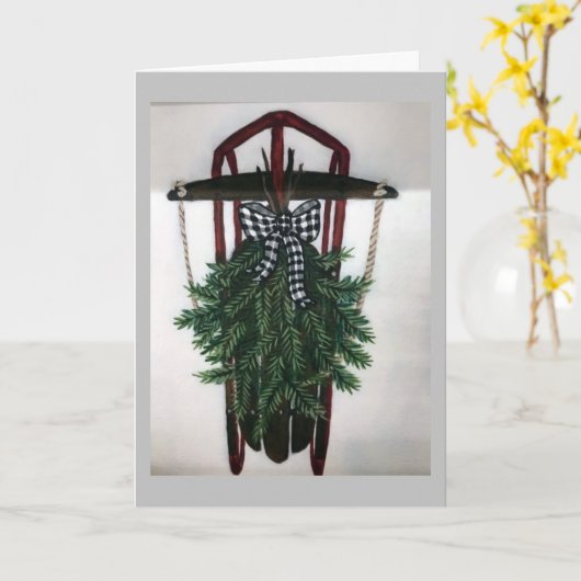 「メリークリスマスと本当に嬉しい新年」 カード (黄色い花)