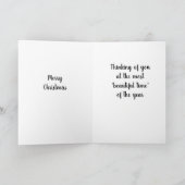 「メリークリスマスと本当に嬉しい新年」 カード (内部)