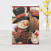 「メリークリスマスと本当に嬉しい新年」 カード (黄色い花)