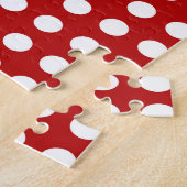 メリークリスマスと水玉模様柄 ジグソーパズル (側面)