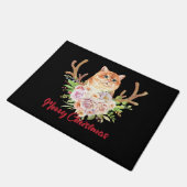 メリークリスマスと猫 ドアマット (アングル)