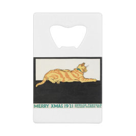 メリークリスマスと猫byエドワード・ペンフィールド。 クレジットカード栓抜き