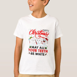 メリークリスマスと白い歯 Tシャツ