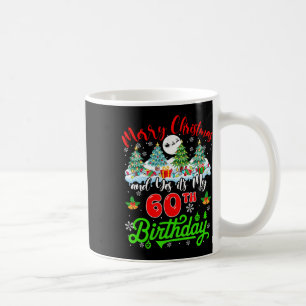 メリークリスマスと私の60誕生日クリスマスツリーファ コーヒーマグカップ