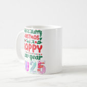 メリークリスマスと良いお年を コーヒーマグカップ (正面左)