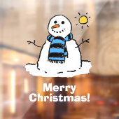 メリークリスマスと雪だるま ウィンドウサイン (シート2)