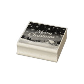 メリークリスマスと雪の風景 ラバースタンプ (スタンプ)