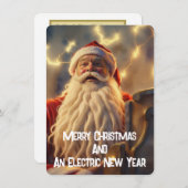 メリークリスマスと電気新年 シーズンカード (正面/裏面)